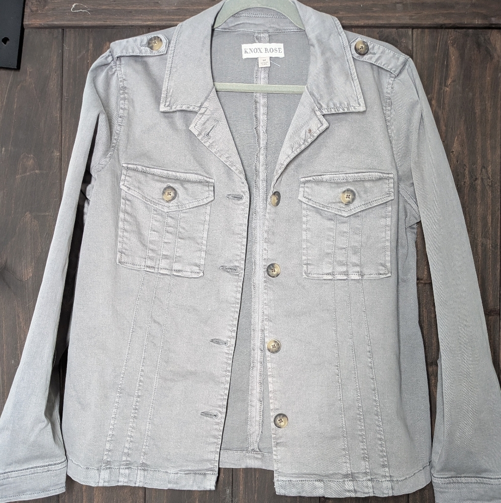 Knox Rose Utility Jacket – Gray – Size medium